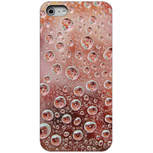 DistinctInk® Hard Plastic Snap-On Case for Apple iPhone or Samsung Galaxy - Red Water Droplets Glass