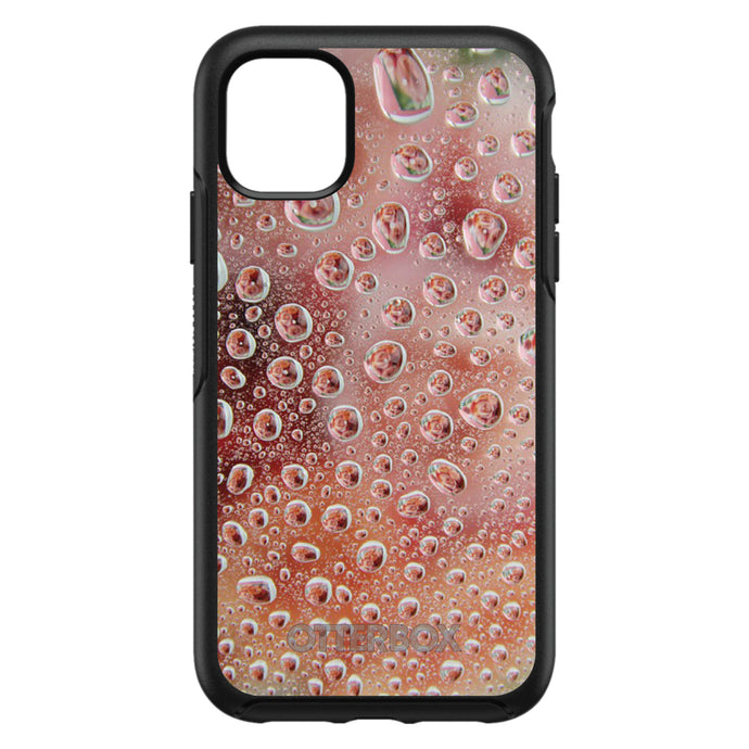 DistinctInk™ OtterBox Symmetry Series Case for Apple iPhone / Samsung Galaxy / Google Pixel - Red Water Droplets Glass
