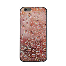 DistinctInk® Hard Plastic Snap-On Case for Apple iPhone or Samsung Galaxy - Red Water Droplets Glass