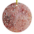 Red Water Droplets Glass Ceramic Ornament
