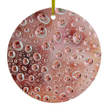 Red Water Droplets Glass Ceramic Ornament