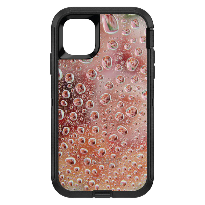 DistinctInk™ OtterBox Defender Series Case for Apple iPhone / Samsung Galaxy / Google Pixel - Red Water Droplets Glass