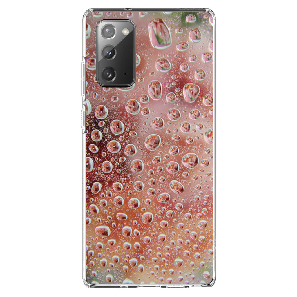 Red Water Droplets Glass Clear Shockproof iPhone Case, view 8