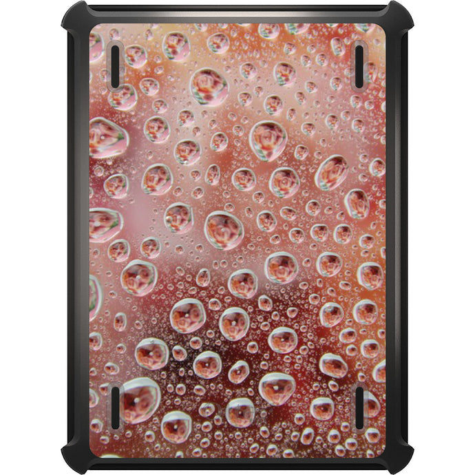 DistinctInk™ OtterBox Defender Series Case for Apple iPad / iPad Pro / iPad Air / iPad Mini - Red Water Droplets Glass