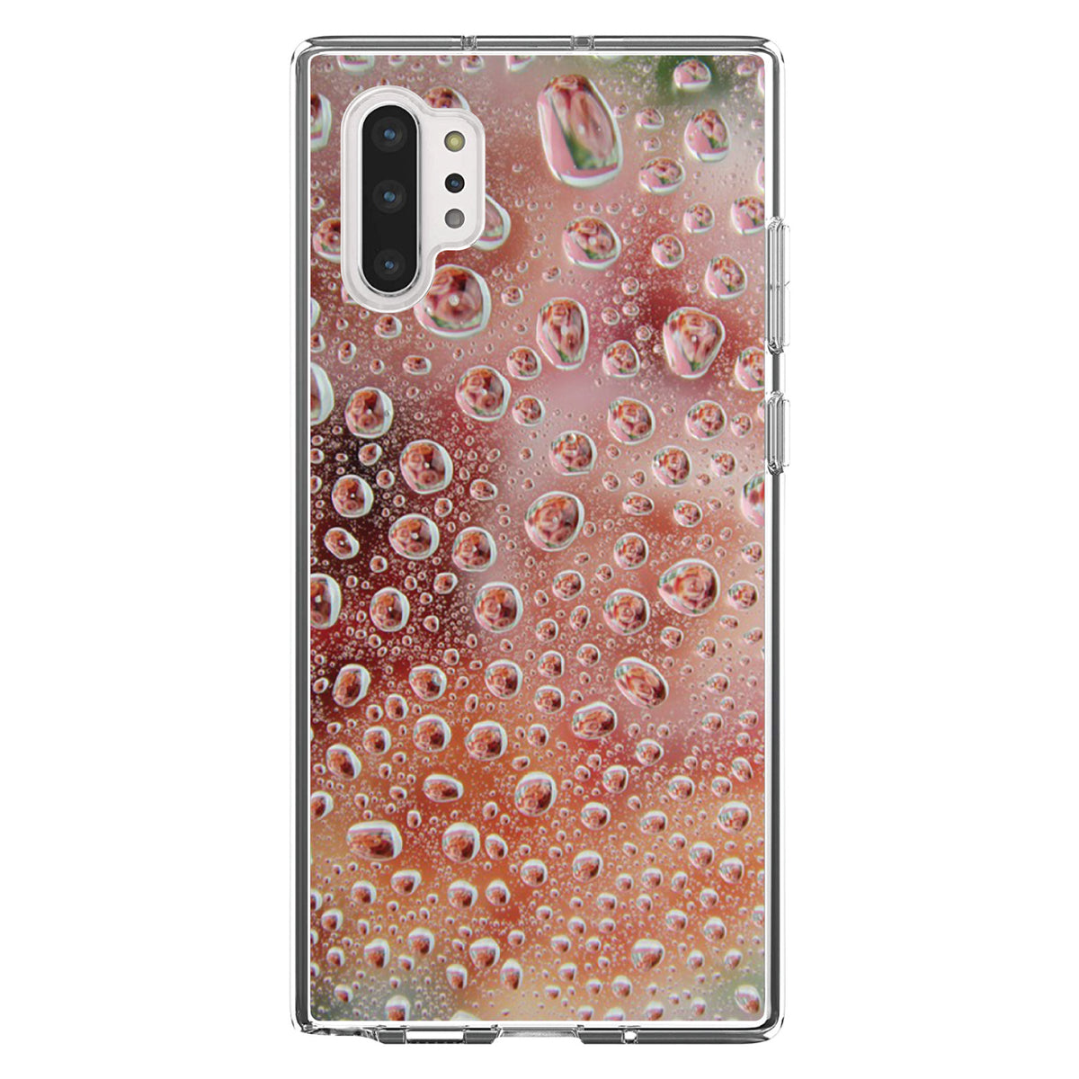 Red Water Droplets Glass Clear Shockproof iPhone Case, view 10