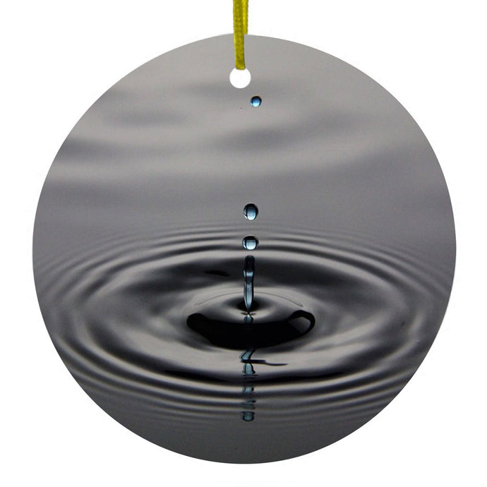 Single Water Droplet Ceramic Ornament