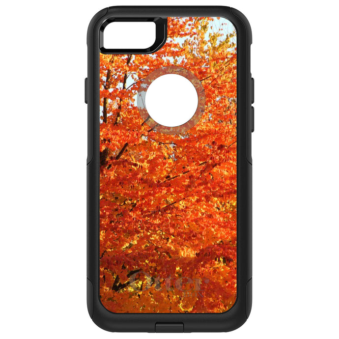 DistinctInk OtterBox Commuter Series Case for Apple iPhone or Samsung Galaxy - Orange Autumn Leaves