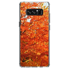 DistinctInk® Clear Shockproof Hybrid Case for Apple iPhone / Samsung Galaxy / Google Pixel - Orange Autumn Leaves