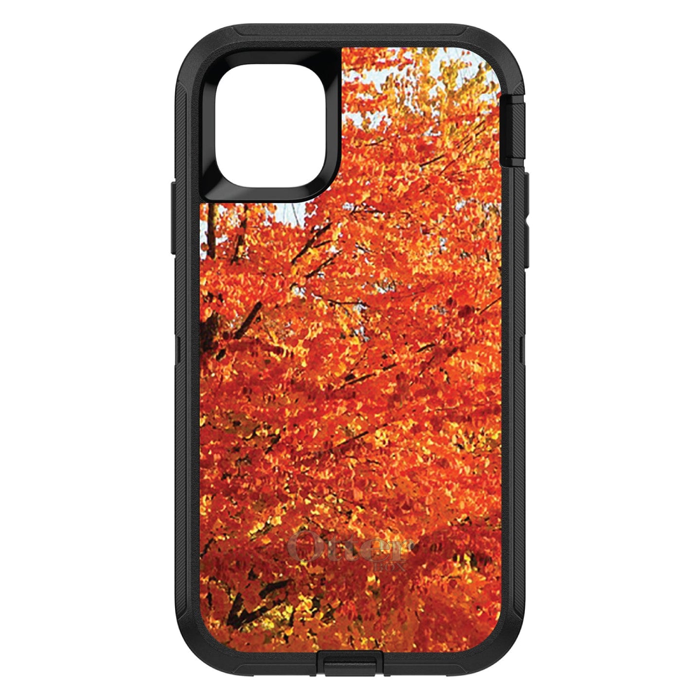 DistinctInk™ OtterBox Defender Series Case for Apple iPhone / Samsung Galaxy / Google Pixel - Orange Autumn Leaves