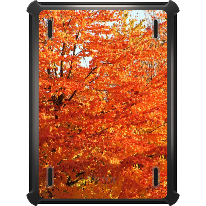 DistinctInk™ OtterBox Defender Series Case for Apple iPad / iPad Pro / iPad Air / iPad Mini - Orange Autumn Leaves