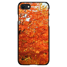 DistinctInk® Hard Plastic Snap-On Case for Apple iPhone or Samsung Galaxy - Orange Autumn Leaves