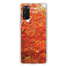 DistinctInk® Clear Shockproof Hybrid Case for Apple iPhone / Samsung Galaxy / Google Pixel - Orange Autumn Leaves