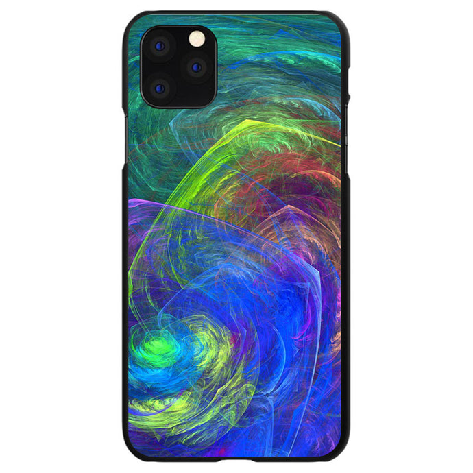 DistinctInk® Hard Plastic Snap-On Case for Apple iPhone or Samsung Galaxy - Abstract Color Light Swirl