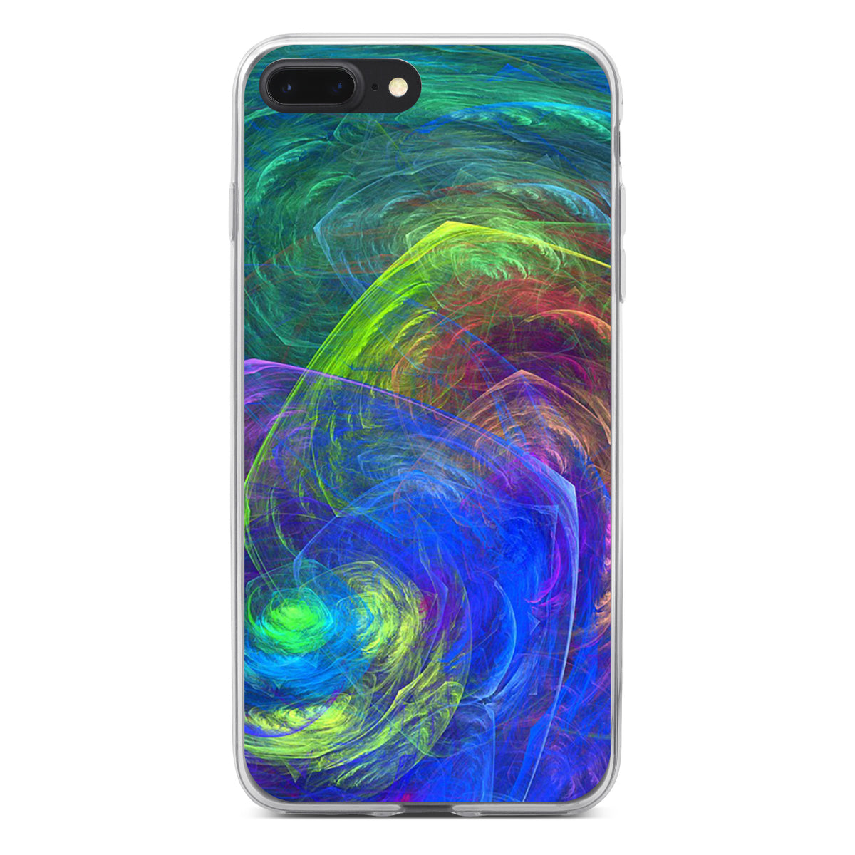 Abstract Color Light Swirl Clear Shockproof iPhone Case, view 6