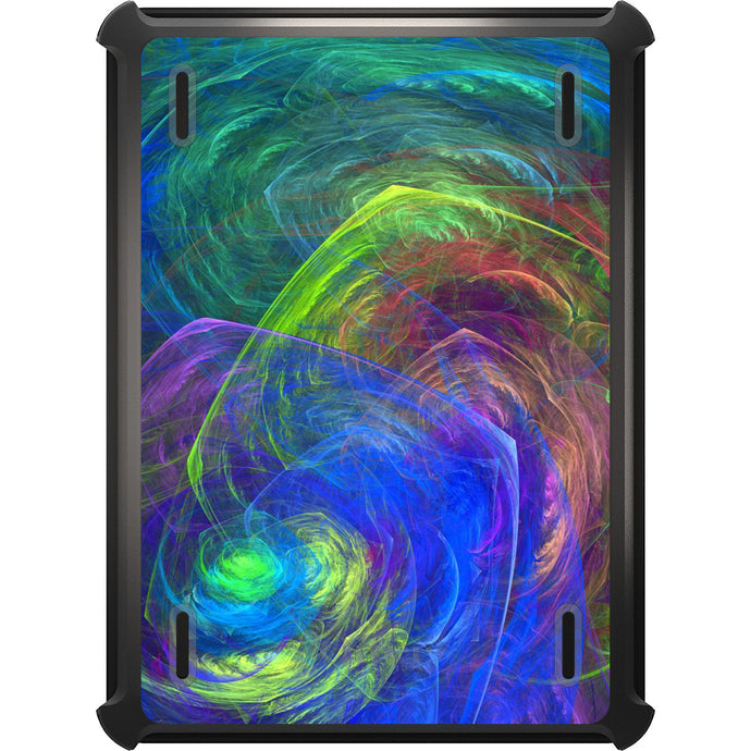 DistinctInk™ OtterBox Defender Series Case for Apple iPad / iPad Pro / iPad Air / iPad Mini - Abstract Color Light Swirl