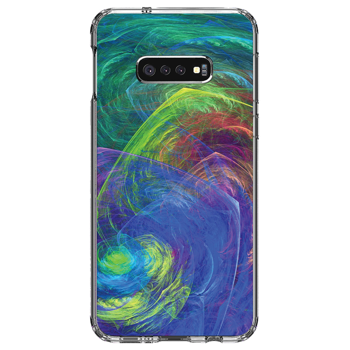 Abstract Color Light Swirl Clear Shockproof iPhone Case, view 18