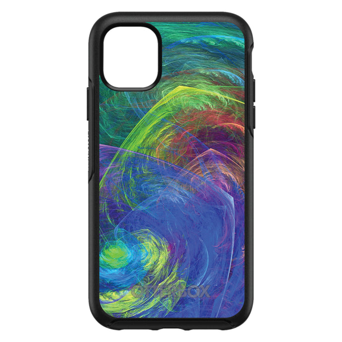 DistinctInk™ OtterBox Symmetry Series Case for Apple iPhone / Samsung Galaxy / Google Pixel - Abstract Color Light Swirl