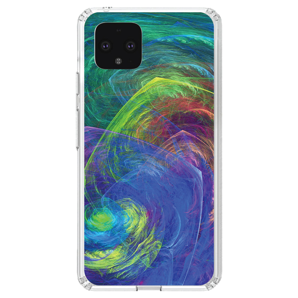 Abstract Color Light Swirl Clear Shockproof iPhone Case, view 23