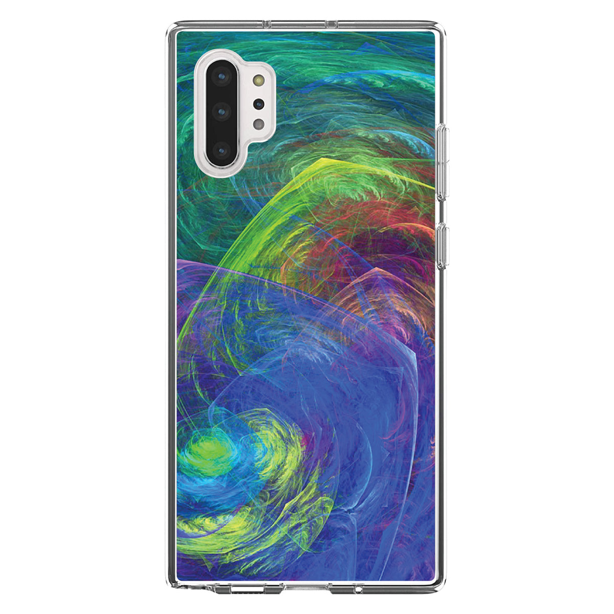 Abstract Color Light Swirl Clear Shockproof iPhone Case, view 10