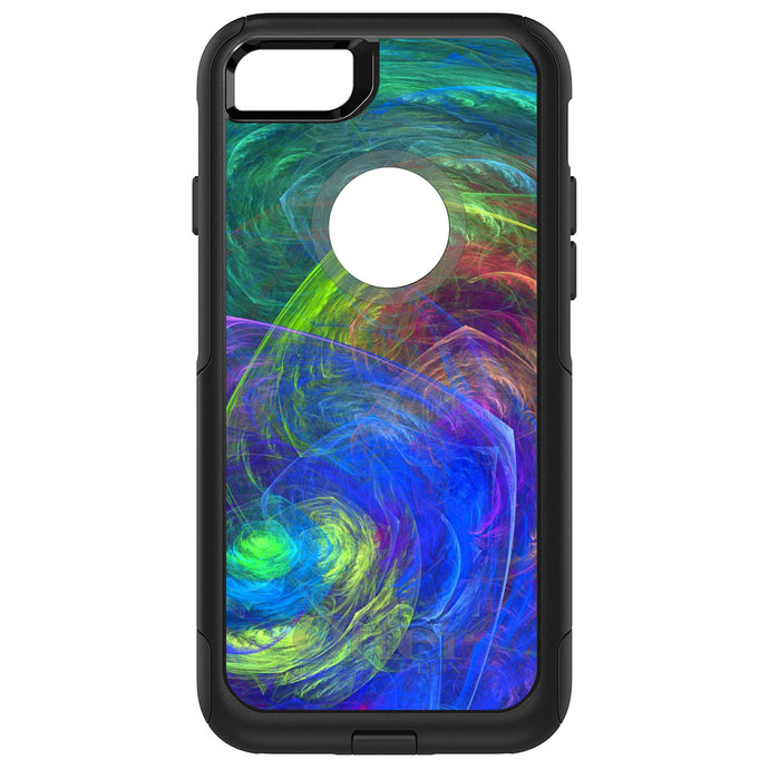 DistinctInk OtterBox Commuter Series Case for Apple iPhone or Samsung Galaxy - Abstract Color Light Swirl