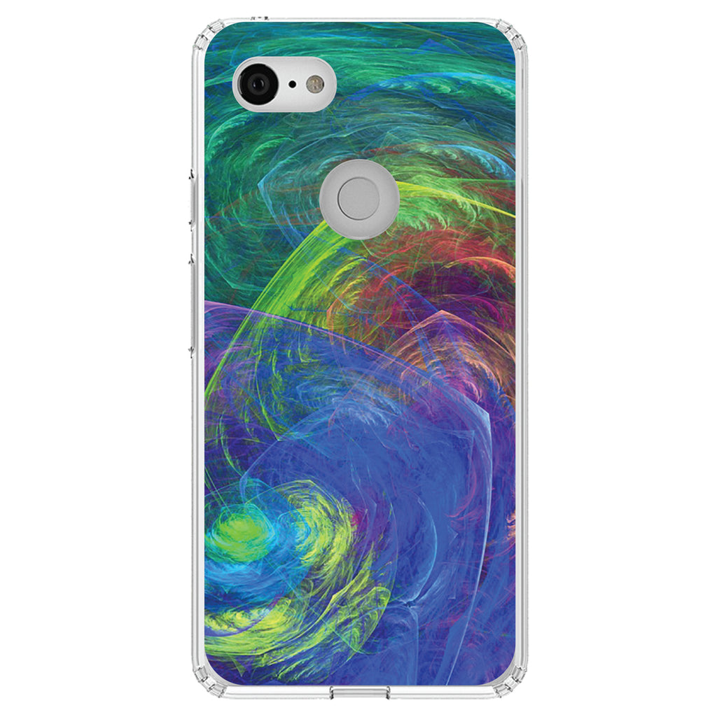 Abstract Color Light Swirl Clear Shockproof iPhone Case, view 21