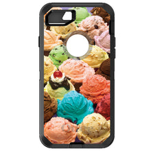 DistinctInk™ OtterBox Defender Series Case for Apple iPhone / Samsung Galaxy / Google Pixel - Ice Cream Scoops Cones