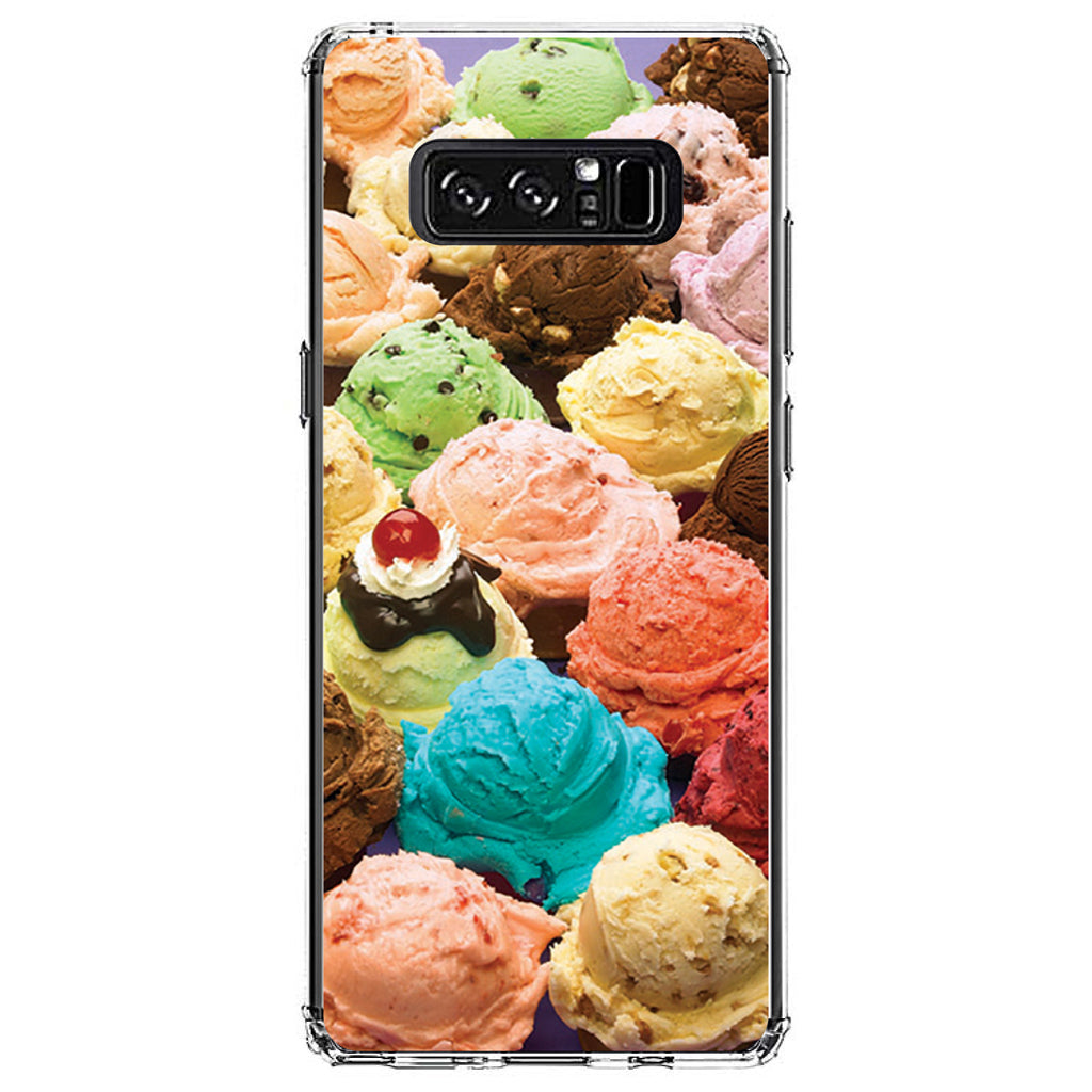 Ice Cream Scoops Cones Clear Shockproof iPhone Case, view 12