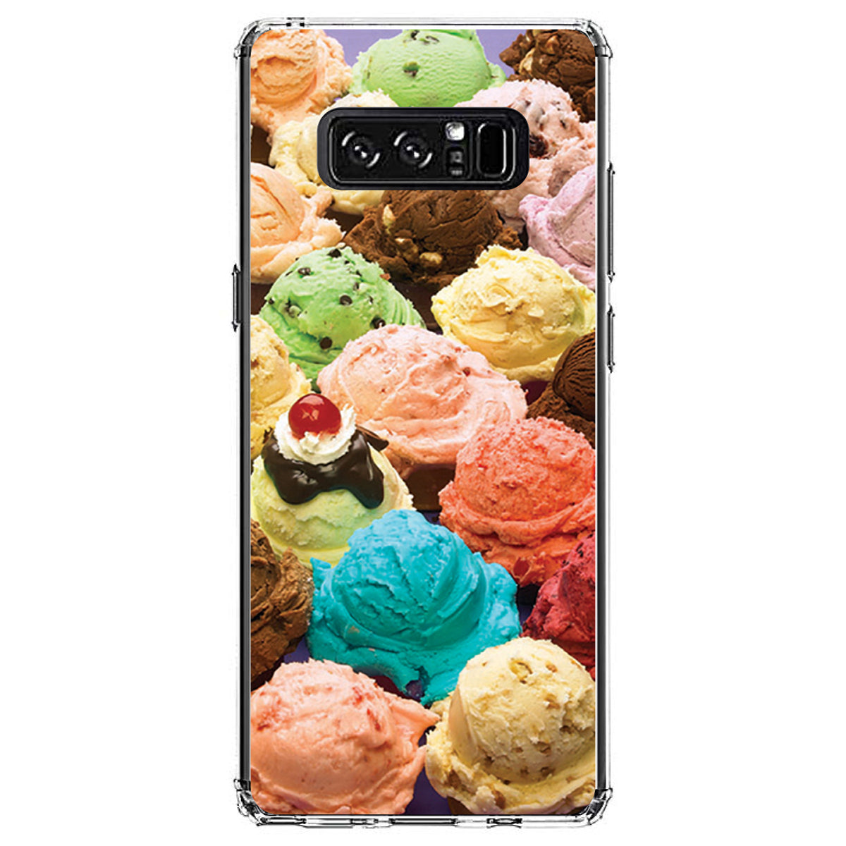 Ice Cream Scoops Cones Clear Shockproof iPhone Case, view 12