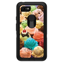 DistinctInk™ OtterBox Defender Series Case for Apple iPhone / Samsung Galaxy / Google Pixel - Ice Cream Scoops Cones