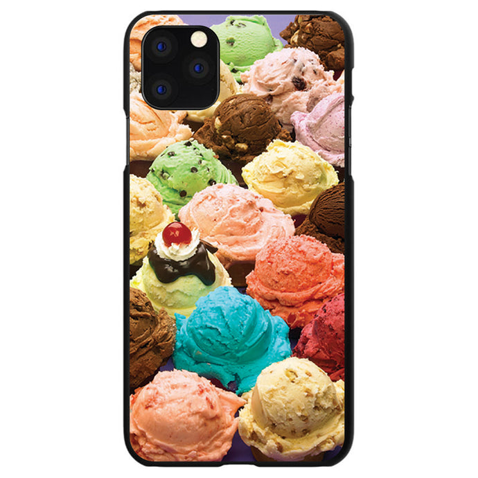DistinctInk® Hard Plastic Snap-On Case for Apple iPhone or Samsung Galaxy - Ice Cream Scoops Cones