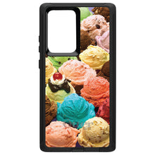 DistinctInk™ OtterBox Defender Series Case for Apple iPhone / Samsung Galaxy / Google Pixel - Ice Cream Scoops Cones