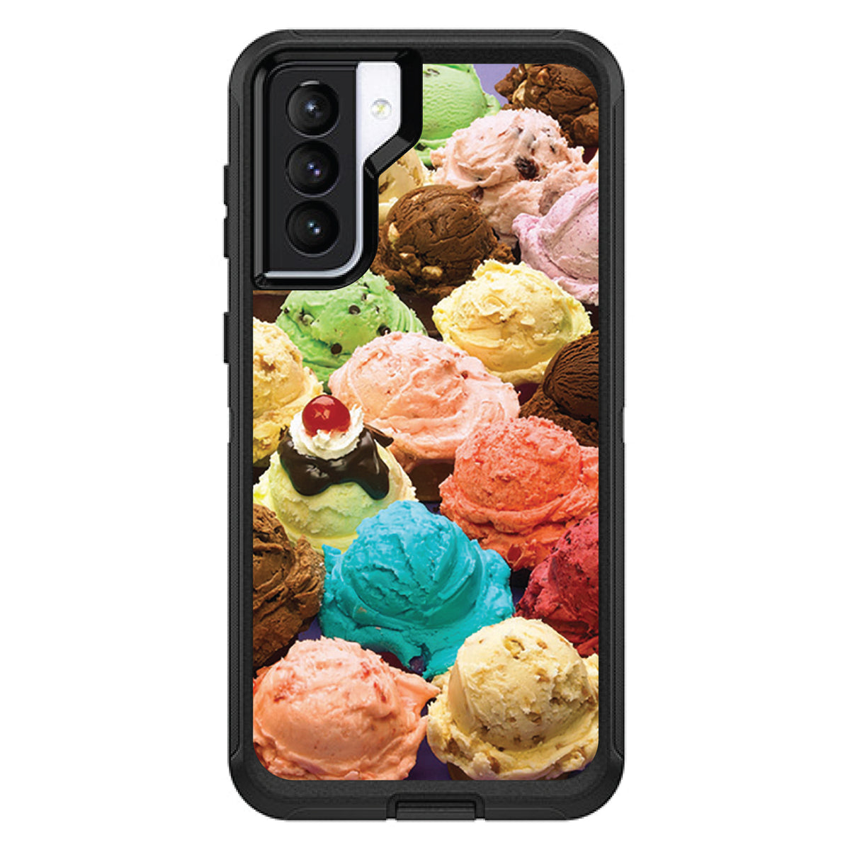 Ice Cream Scoops Cones OtterBox Defender Case for iPhone & Galaxy, view 6