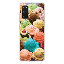 DistinctInk® Clear Shockproof Hybrid Case for Apple iPhone / Samsung Galaxy / Google Pixel - Ice Cream Scoops Cones