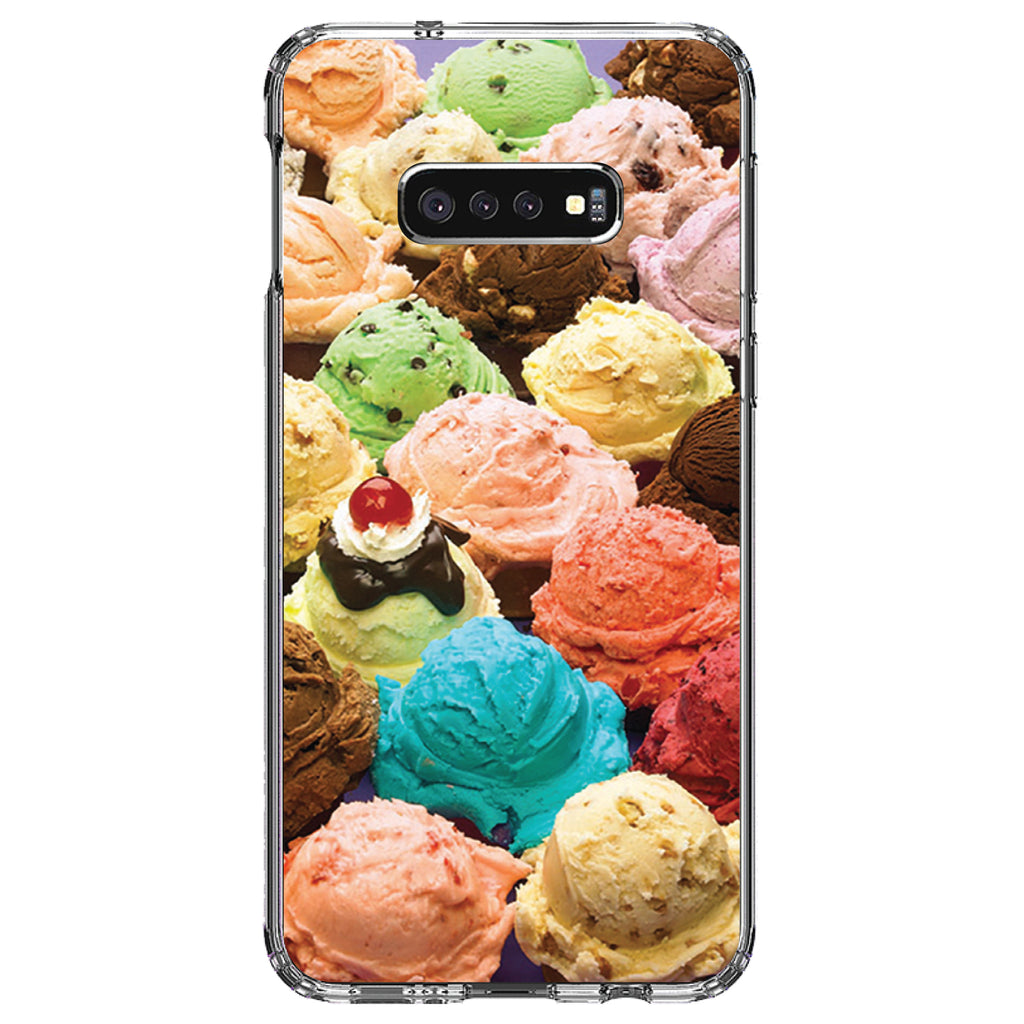 Ice Cream Scoops Cones Clear Shockproof iPhone Case, view 18