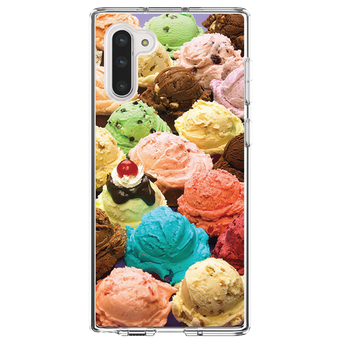 Ice Cream Scoops Cones Clear Shockproof iPhone Case, view 9
