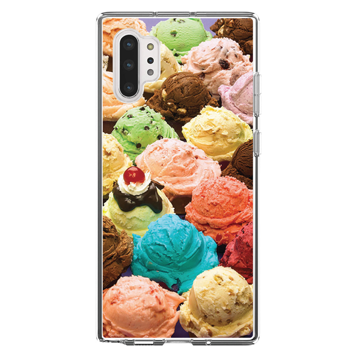 Ice Cream Scoops Cones Clear Shockproof iPhone Case, view 10