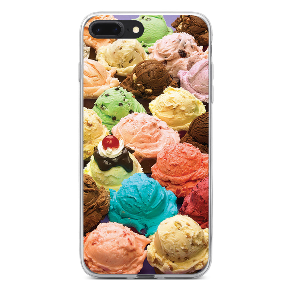 Ice Cream Scoops Cones Clear Shockproof iPhone Case, view 6