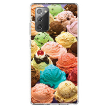DistinctInk® Clear Shockproof Hybrid Case for Apple iPhone / Samsung Galaxy / Google Pixel - Ice Cream Scoops Cones