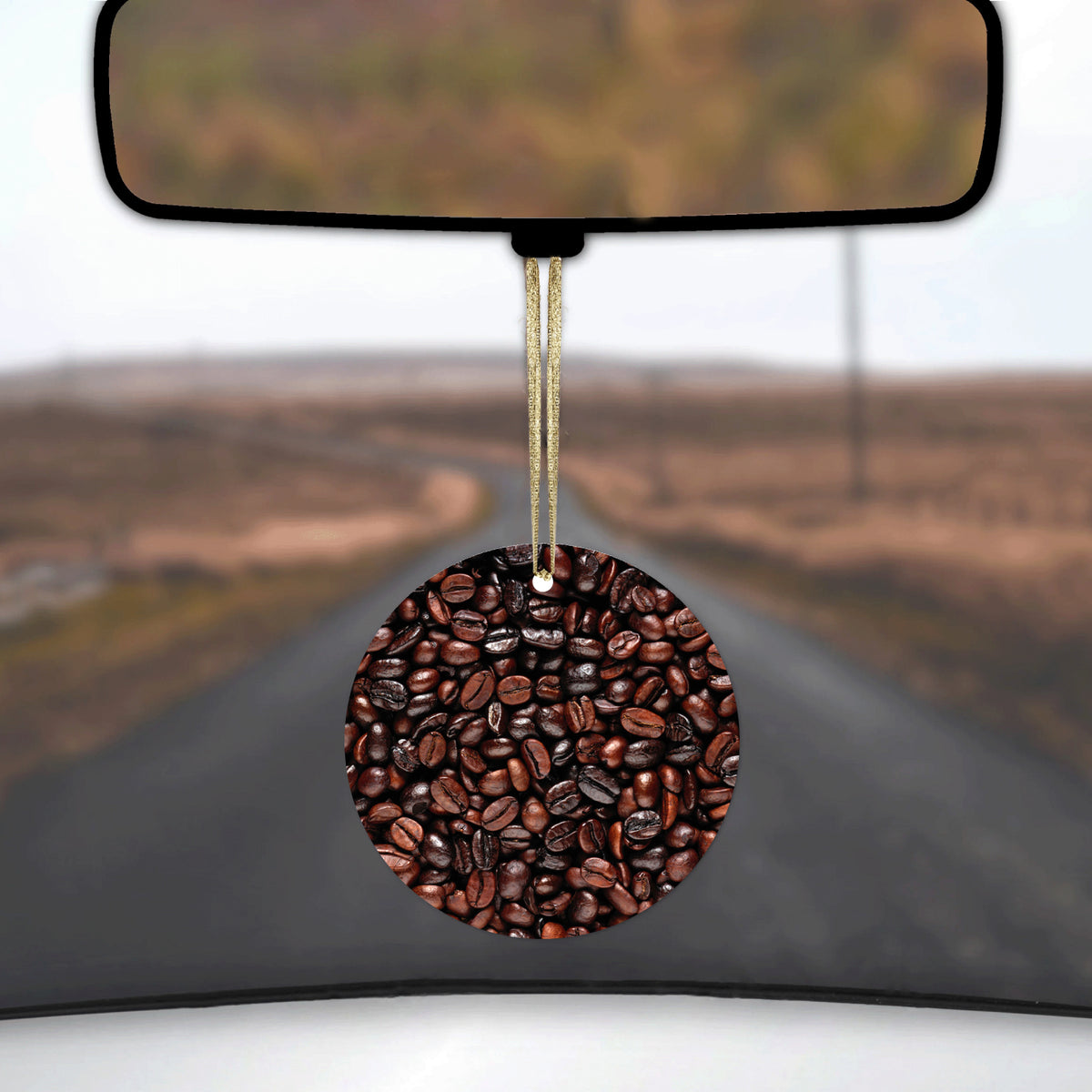 Dark Brown Coffee Beans Ceramic Ornament, view 3