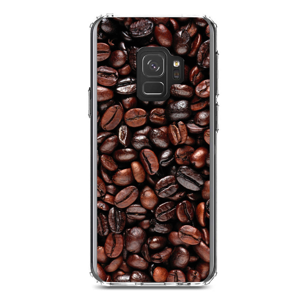 Dark Brown Coffee Beans Clear Shockproof iPhone Case, view 19