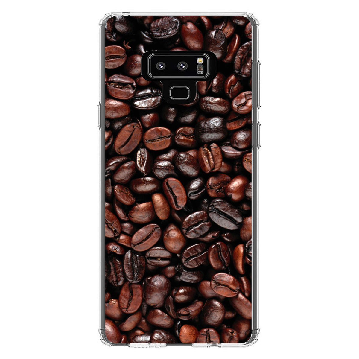 Dark Brown Coffee Beans Clear Shockproof iPhone Case, view 11