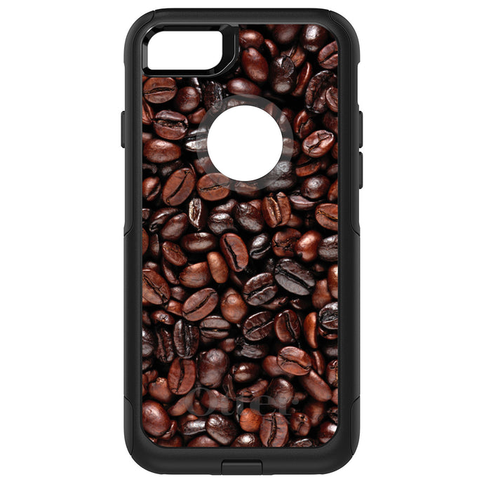 DistinctInk OtterBox Commuter Series Case for Apple iPhone or Samsung Galaxy - Dark Brown Coffee Beans