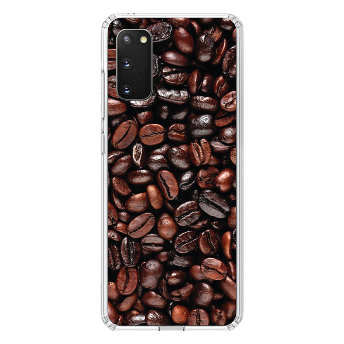 Dark Brown Coffee Beans Clear Shockproof iPhone Case, view 15