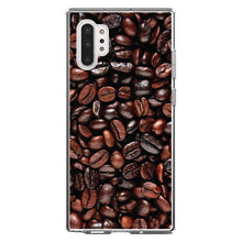 DistinctInk® Clear Shockproof Hybrid Case for Apple iPhone / Samsung Galaxy / Google Pixel - Dark Brown Coffee Beans