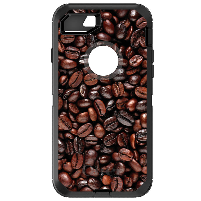 DistinctInk™ OtterBox Defender Series Case for Apple iPhone / Samsung Galaxy / Google Pixel - Dark Brown Coffee Beans