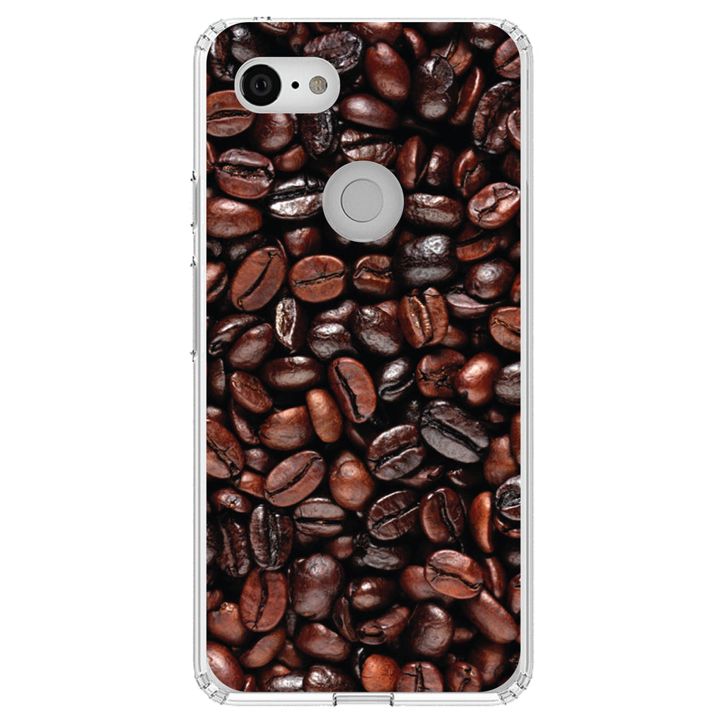 Dark Brown Coffee Beans Clear Shockproof iPhone Case, view 22