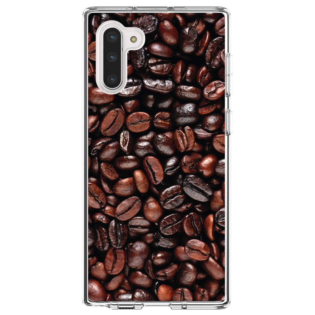 Dark Brown Coffee Beans Clear Shockproof iPhone Case, view 9