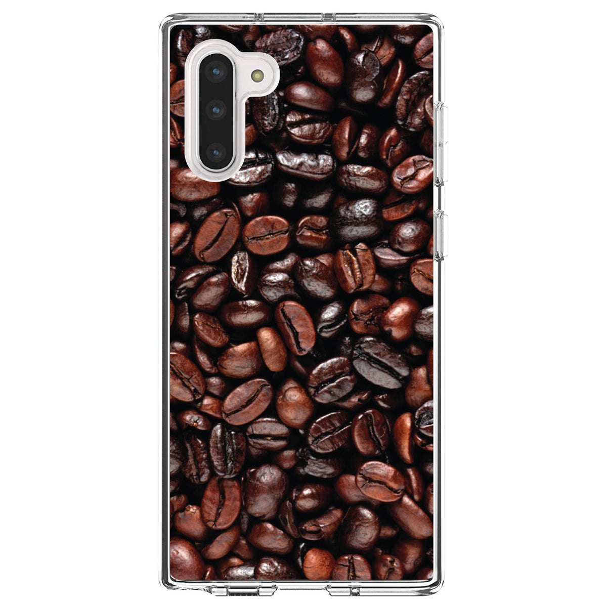 Dark Brown Coffee Beans Clear Shockproof iPhone Case, view 9