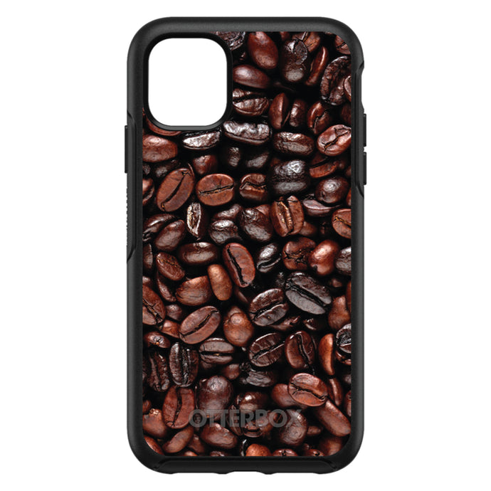 DistinctInk™ OtterBox Symmetry Series Case for Apple iPhone / Samsung Galaxy / Google Pixel - Dark Brown Coffee Beans