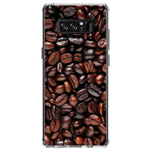 DistinctInk® Clear Shockproof Hybrid Case for Apple iPhone / Samsung Galaxy / Google Pixel - Dark Brown Coffee Beans